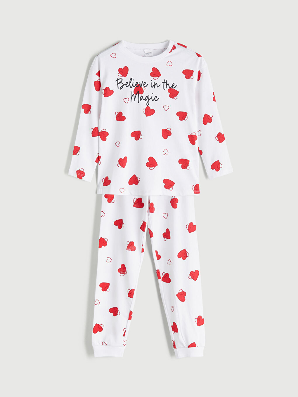 Crew Neck Girls' Pyjama Set