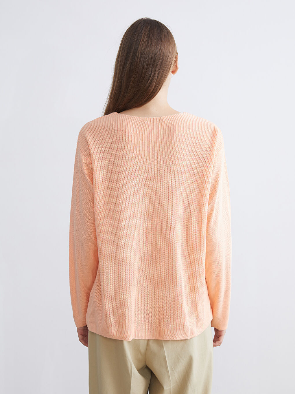 V Neck Women's Knitwear Sweater-3