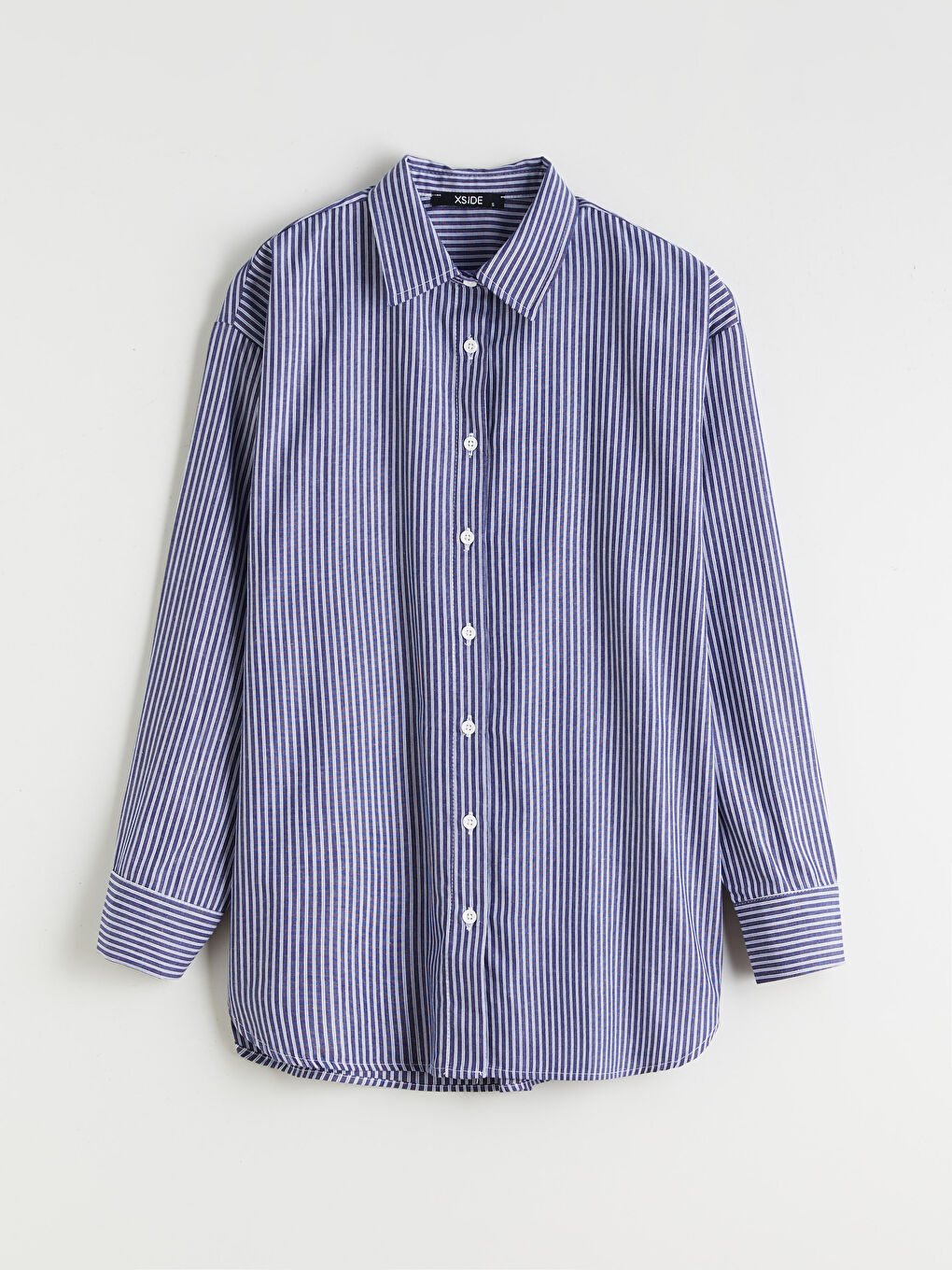 Striped Oversize Poplin Women's Shirt-4