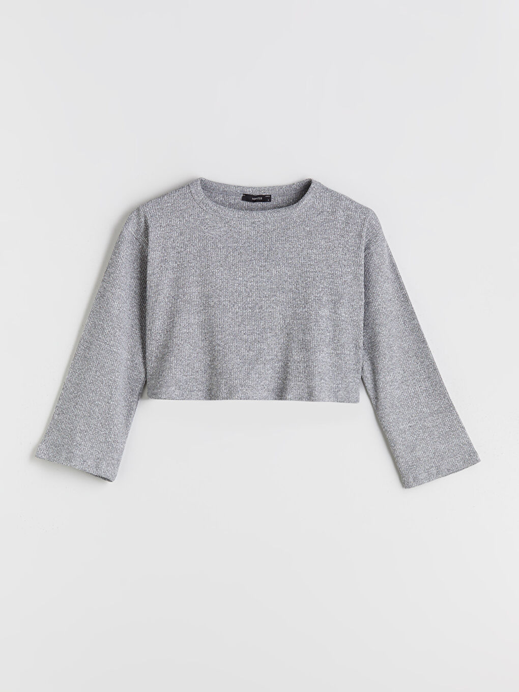 Crew Neck Crop Women's Sweatshirt-4