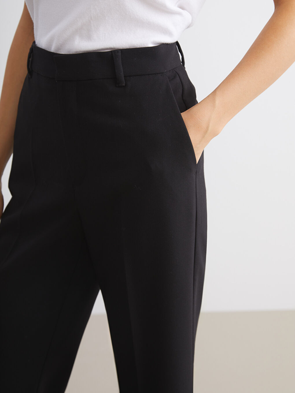 Regular Fit Flared Women's Trousers-2