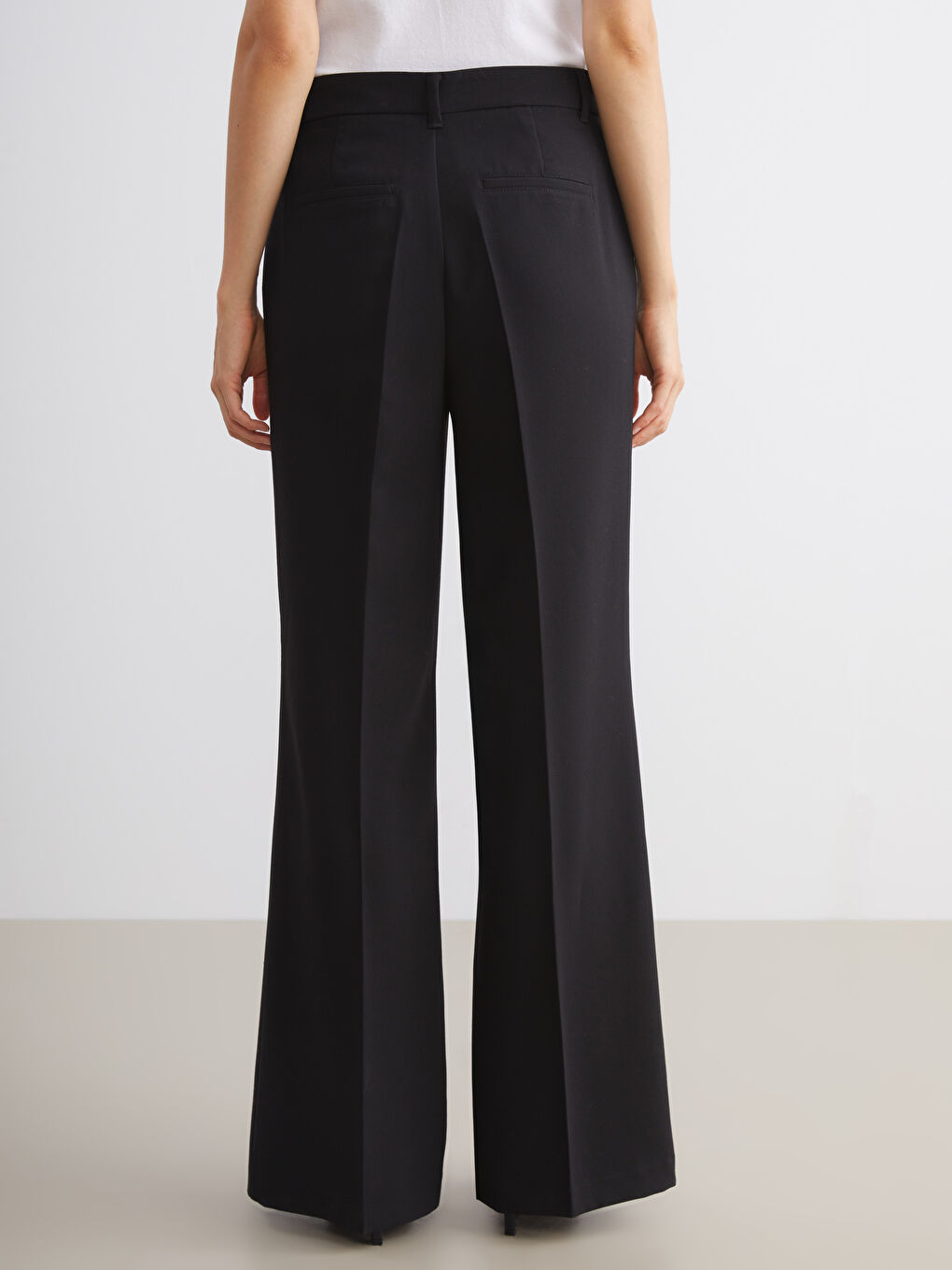 Regular Fit Flared Women's Trousers-3