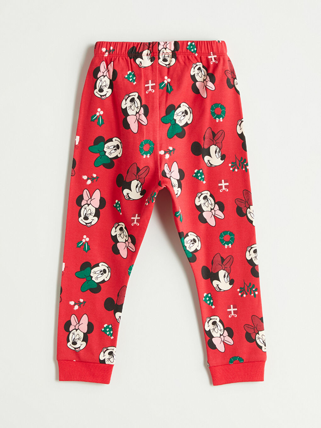 Crew Neck Minnie Mouse Printed Baby Girls' Pyjama Set-6