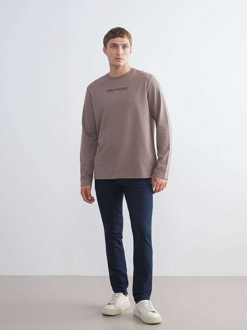 Crew Neck Printed Men's Sweatshirt-1