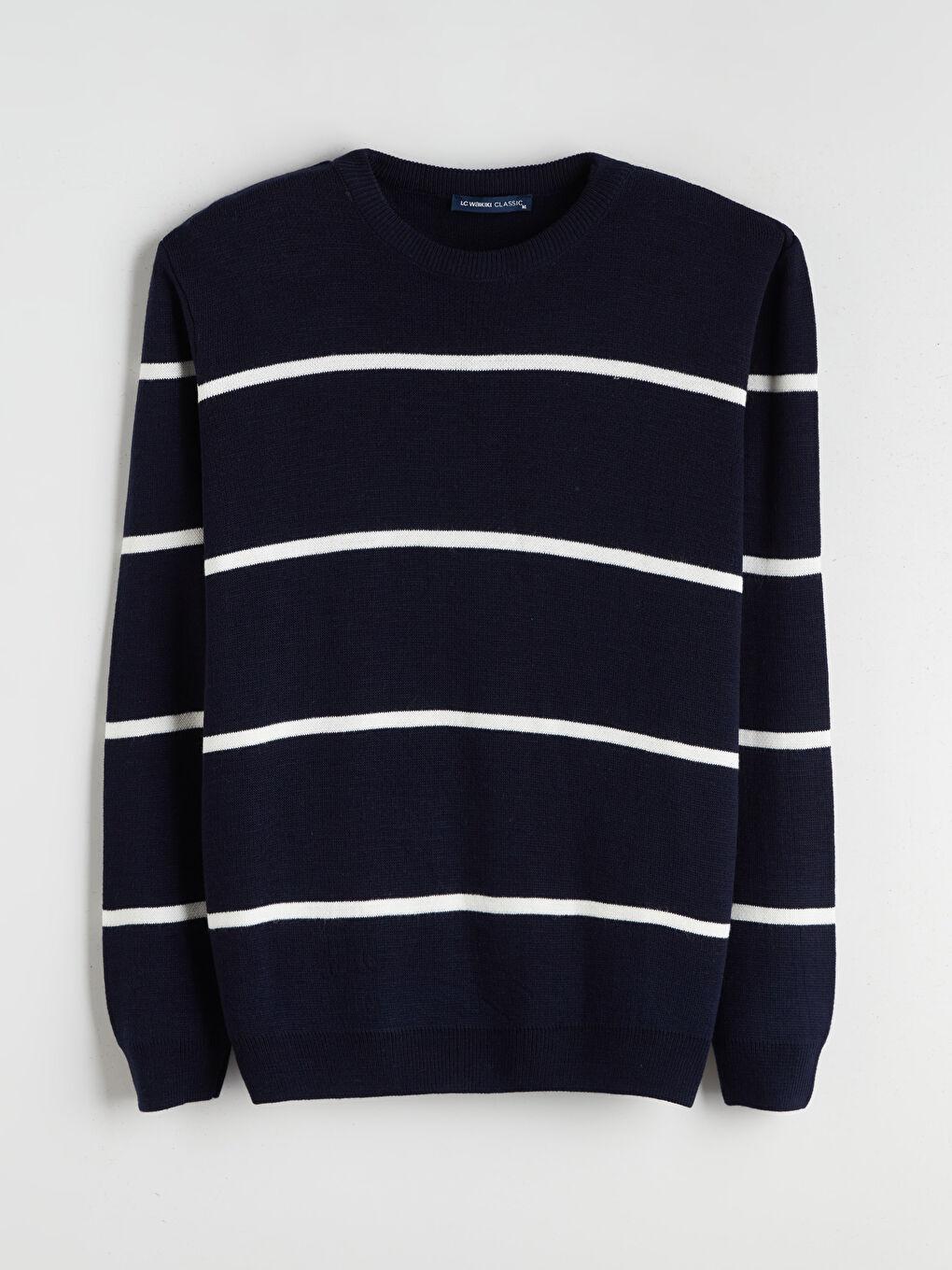 Crew Neck Striped Men's Knitwear Sweater-4