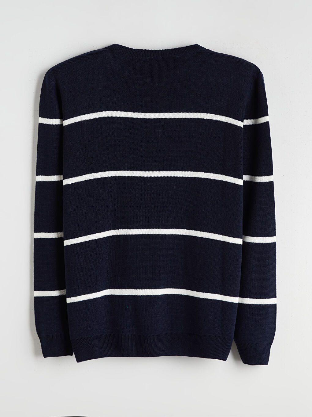 Crew Neck Striped Men's Knitwear Sweater-5