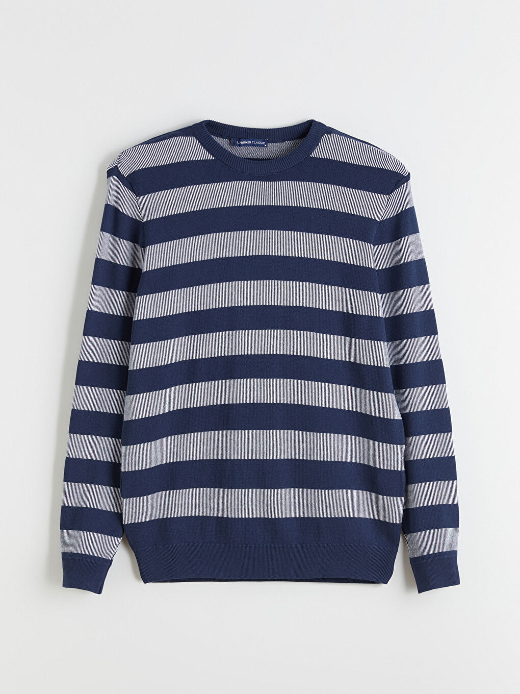 Crew Neck Striped Men's Knitwear Sweater-4