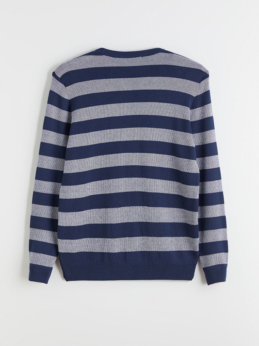 Crew Neck Striped Men's Knitwear Sweater-5