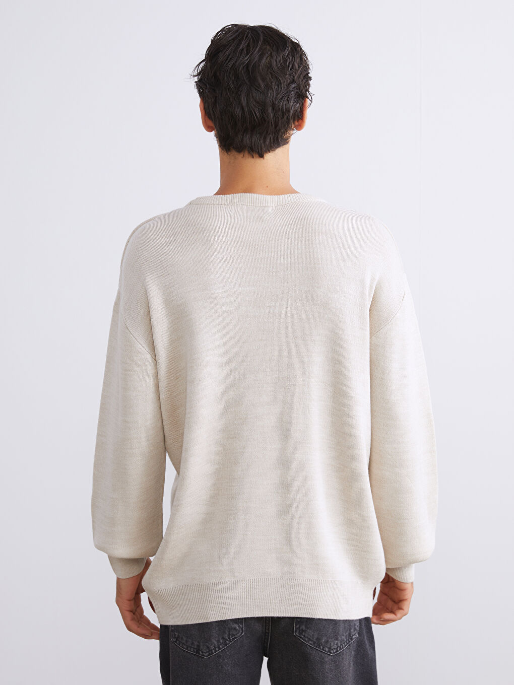 Pull-over Col rond Manches longues pour Hommes en Tricot-7