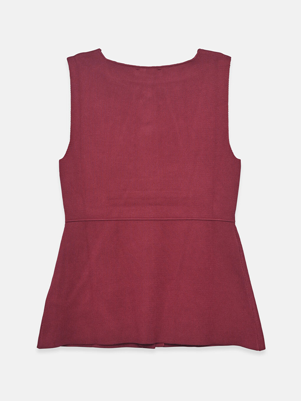 Bisiklet Yaka Peplum Triko Bluz-5