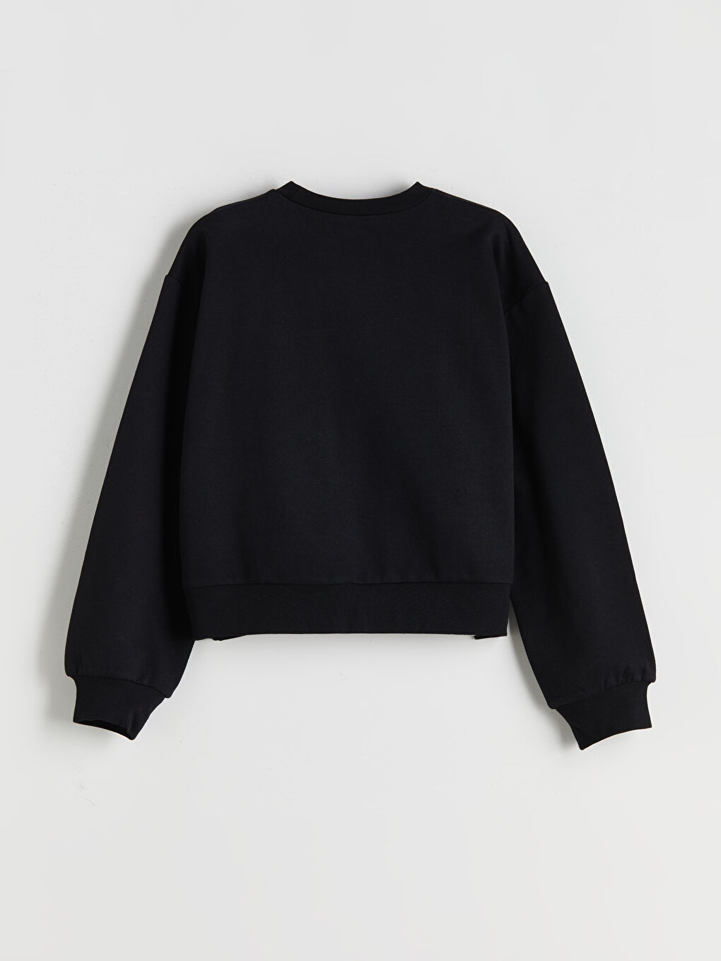 Sweat-shirt Pour Filles Épais à Nœud et Col Rond-1