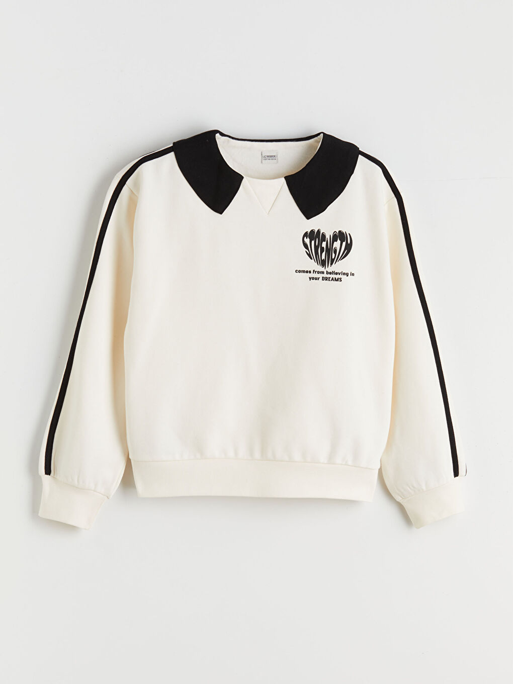 Collared Girls' Thick Sweatshirt