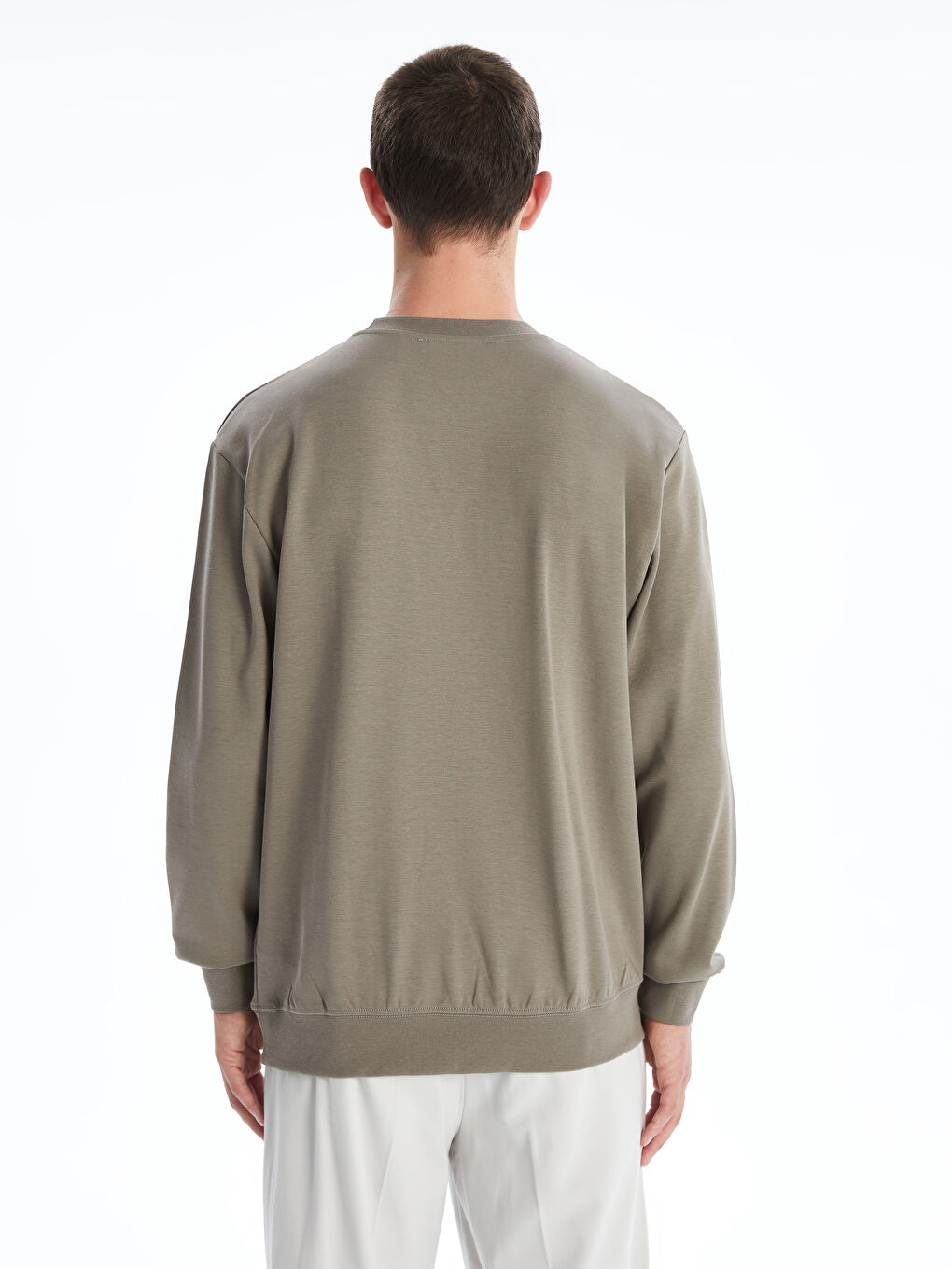 Crew Neck Embossed Men's Sweatshirt-3