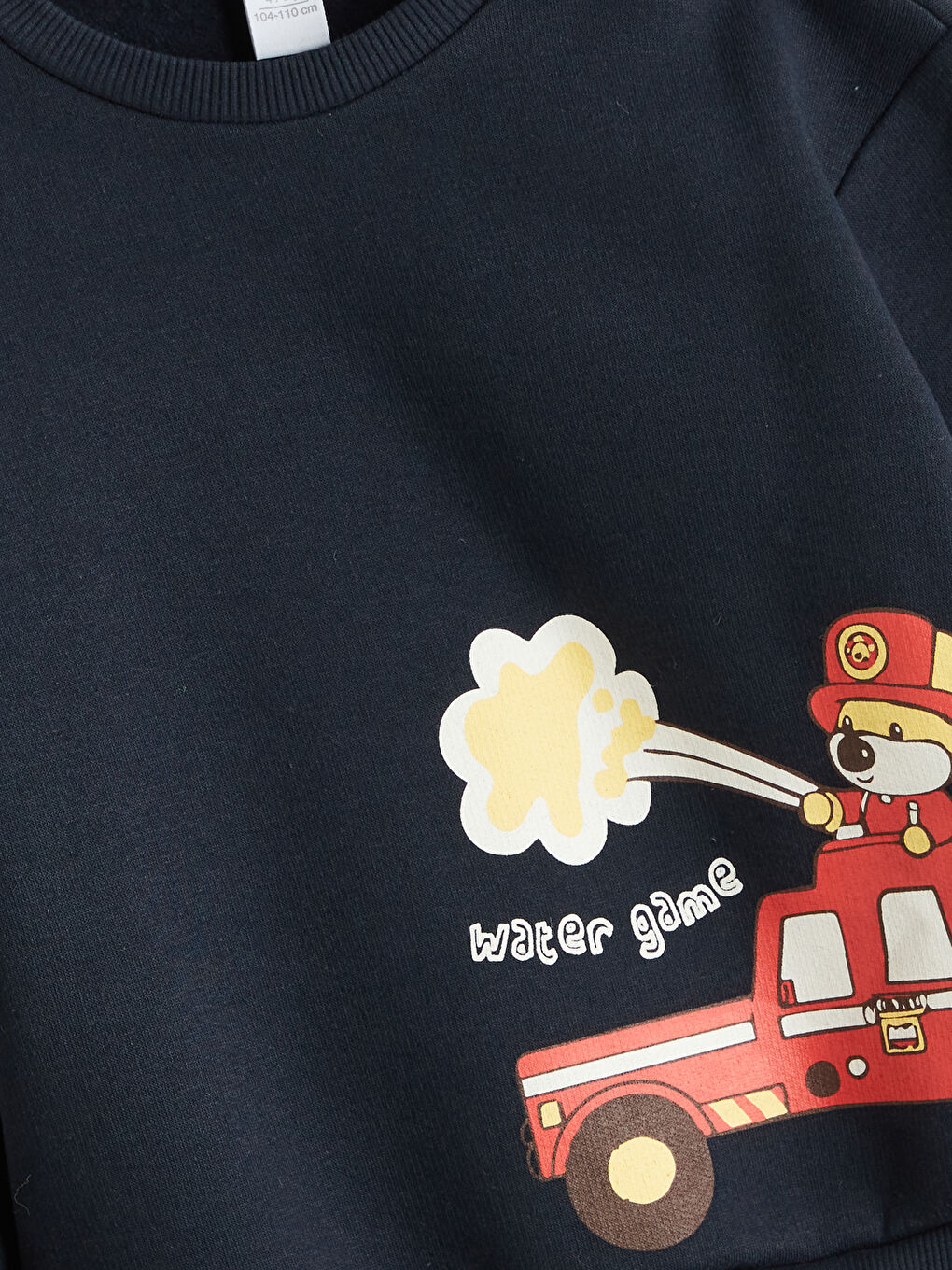 Lacivert Bisiklet Yaka Erkek Çocuk Sweatshirt-1