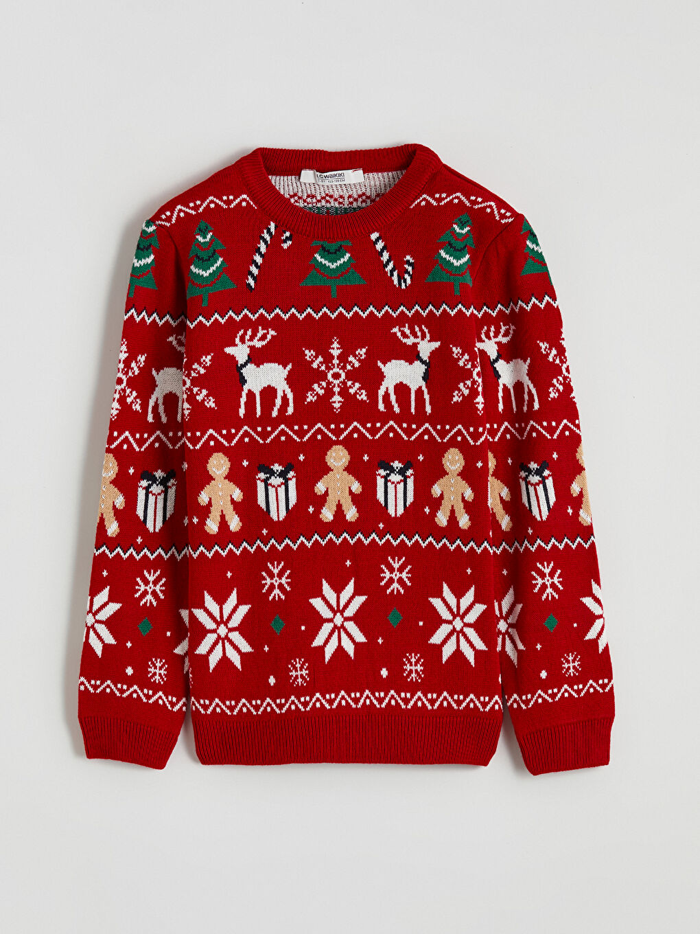 بلوز یه‌خه‌ خڕ بۆ پێشەیڵی کریسمه‌س بۆ کوڕان تریکۆ