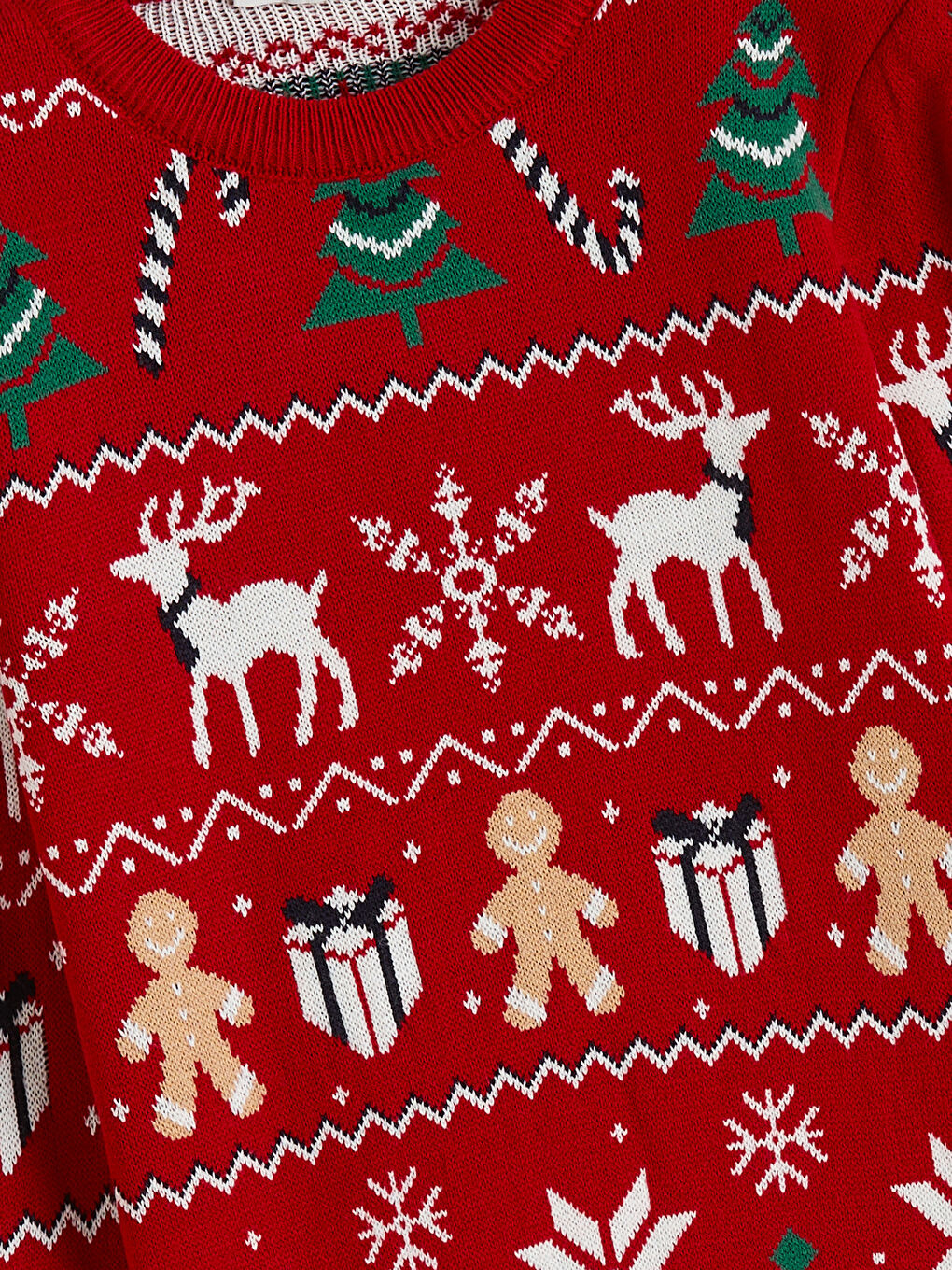 بلوز یه‌خه‌ خڕ بۆ پێشەیڵی کریسمه‌س بۆ کوڕان تریکۆ-1