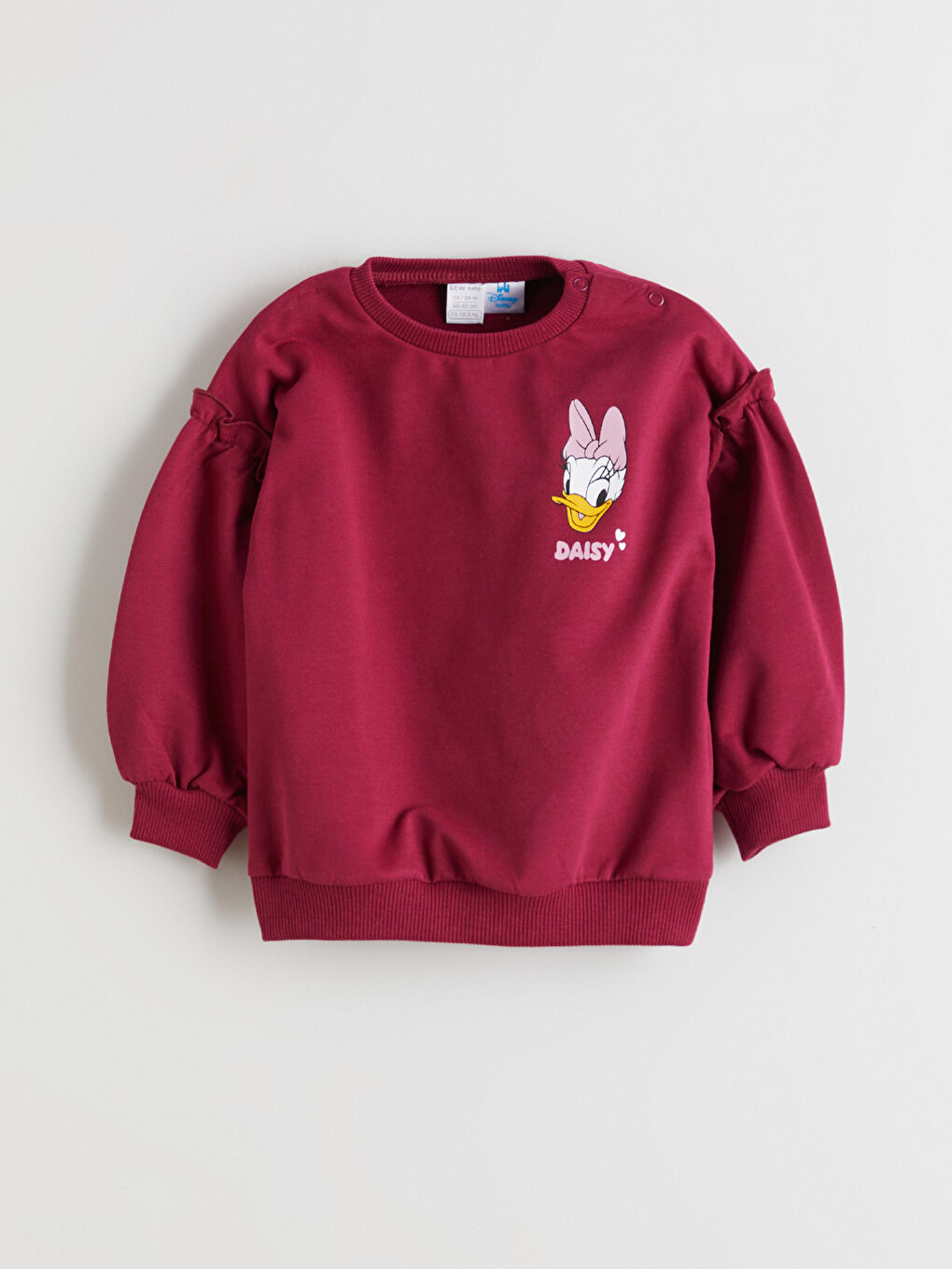 Mürdüm Bisiklet Yaka Daisy Duck Baskılı Kız Bebek Takım-1