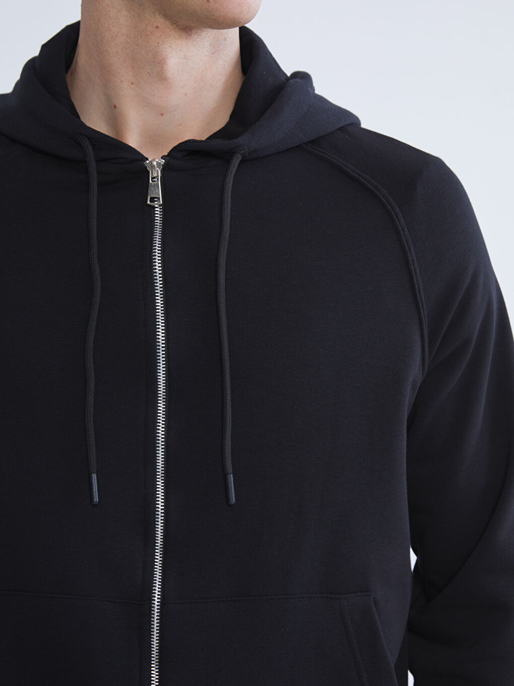 Hooded Long Sleeve Men's Zip-Up Sweatshirt-2