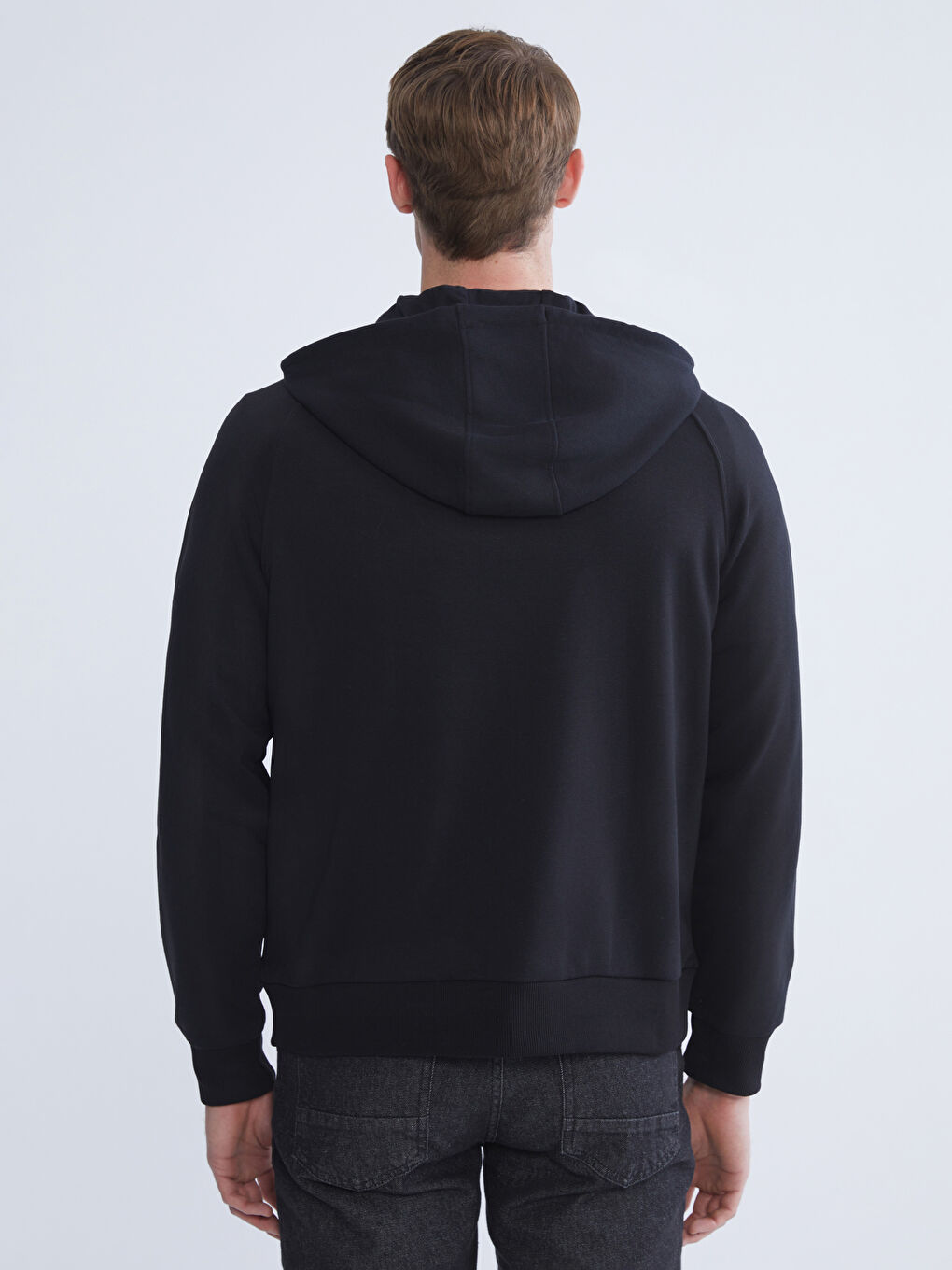 Hooded Long Sleeve Men's Zip-Up Sweatshirt-3