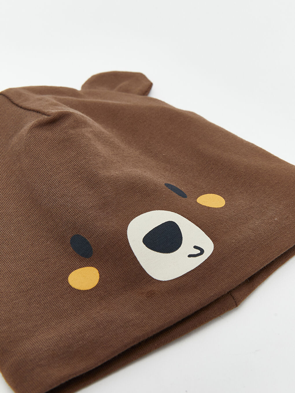 Kahverengi Ayı Figürlü Erkek Bebek Bere-1