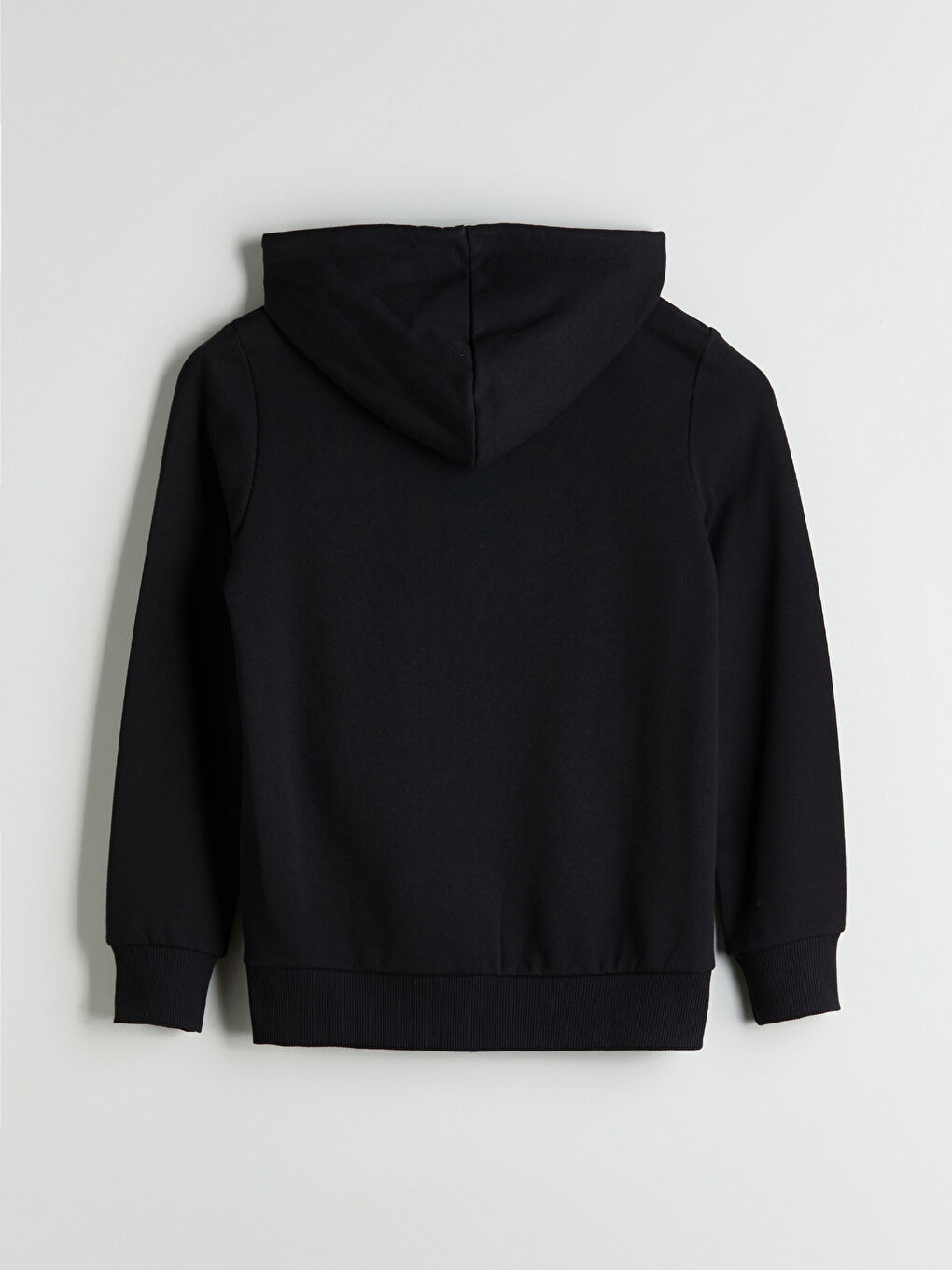 Siyah Kapüşonlu Kadın Fermuarlı Sweatshirt-5