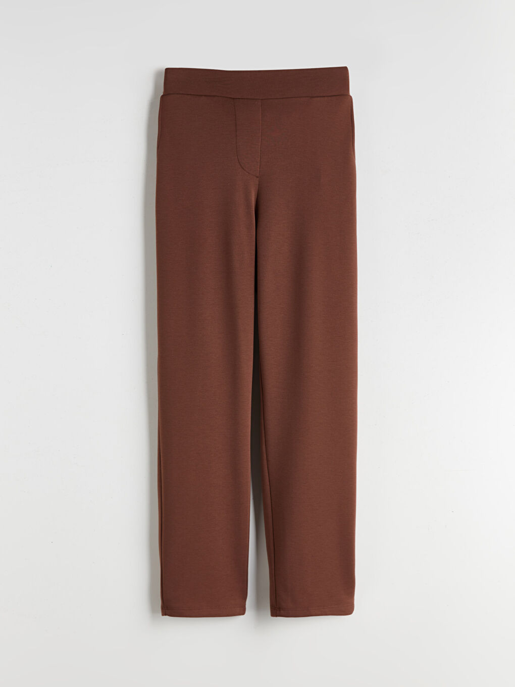 Kahverengi Beli Lastikli Kadın Eşofman Altı-5