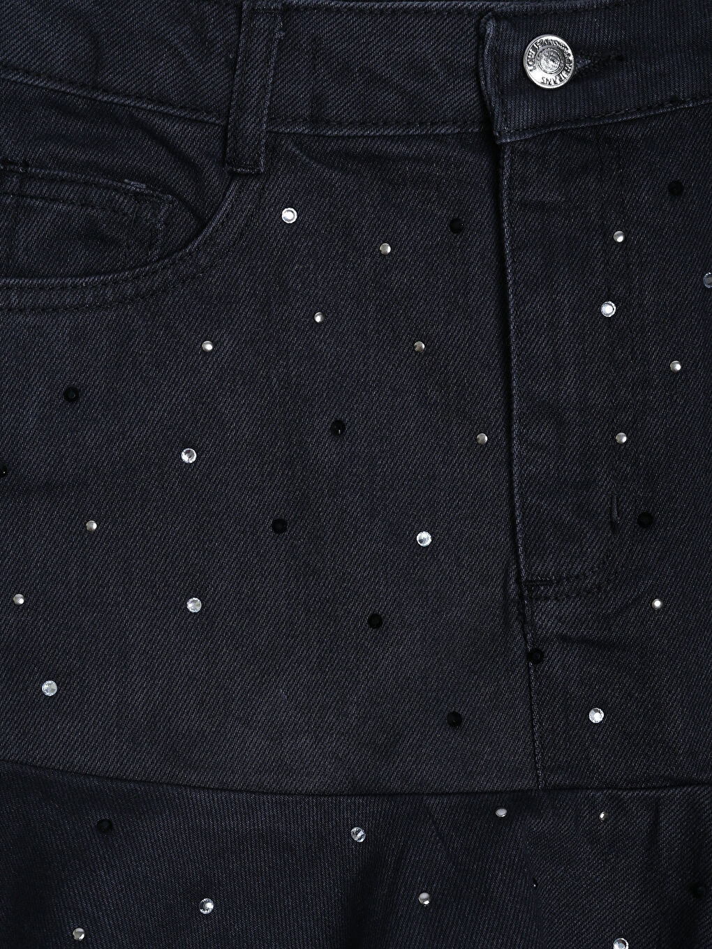 Jupe en Jean Ornée de Strass pour Filles-2