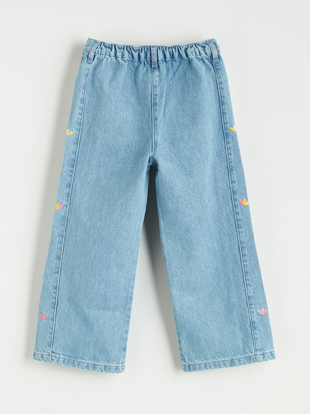 LCW Kids Elasticated Waist Embroidered Girls' Jeans -W5GB60Z1-507