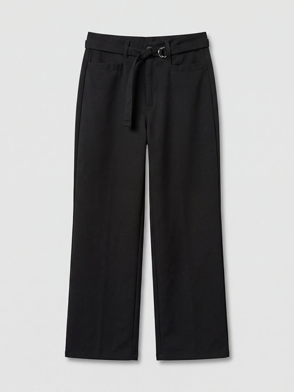 Pantalon Large à Détails de Ceinture pour Filles