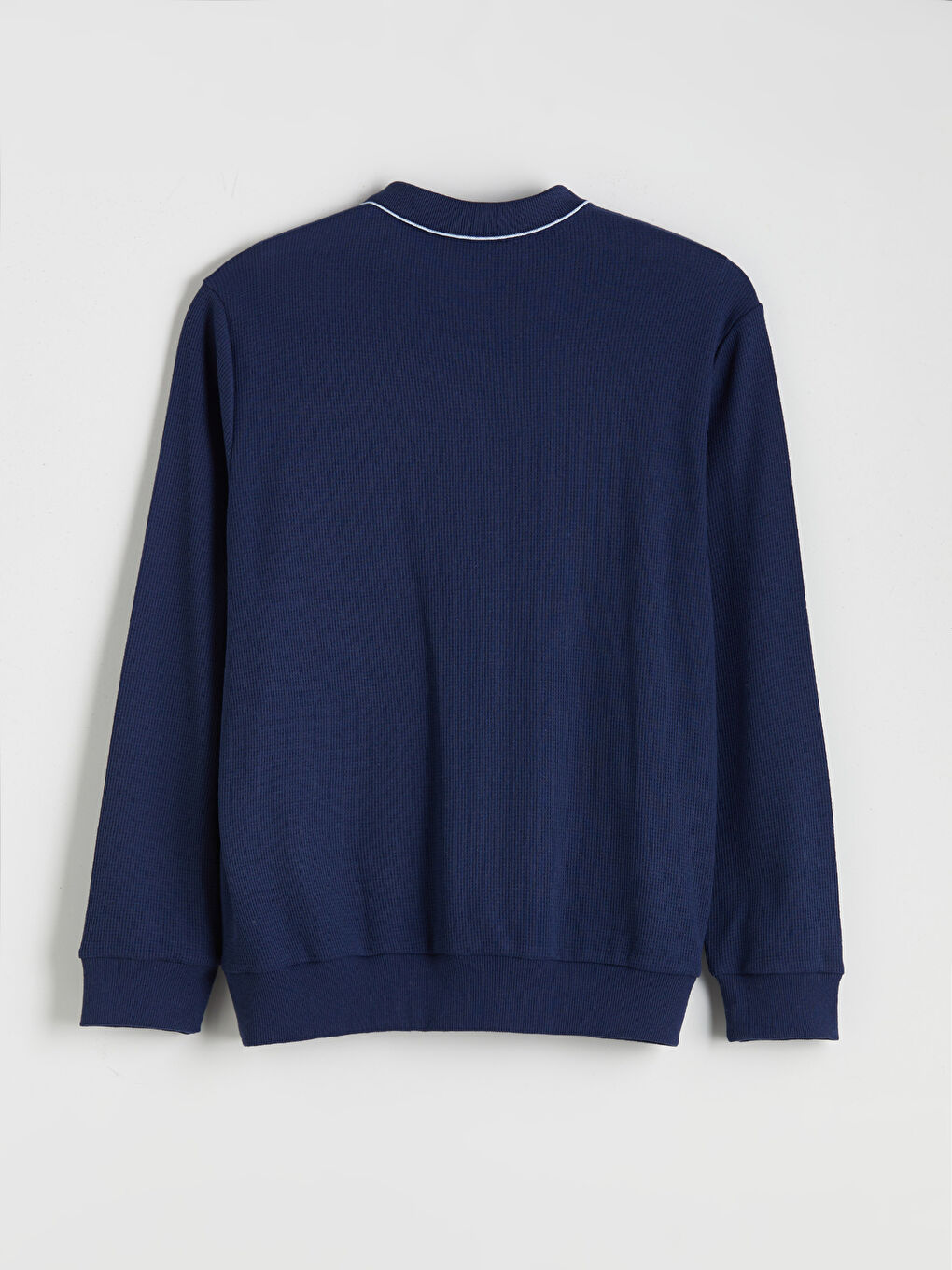 Mavi Polo Yaka Erkek Sweatshirt-5