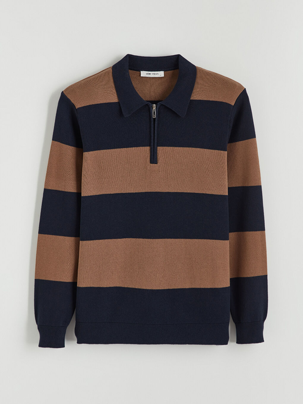 პოლო გოლფი ზოლიანი მამაკაცებისთვის ტრიკოტაჟი სვიტერი-5