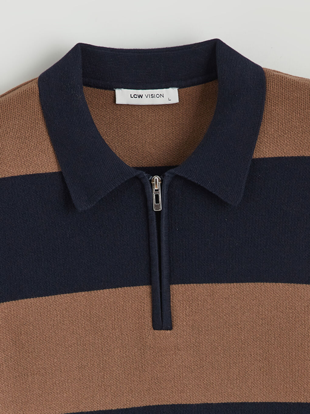 პოლო გოლფი ზოლიანი მამაკაცებისთვის ტრიკოტაჟი სვიტერი-6