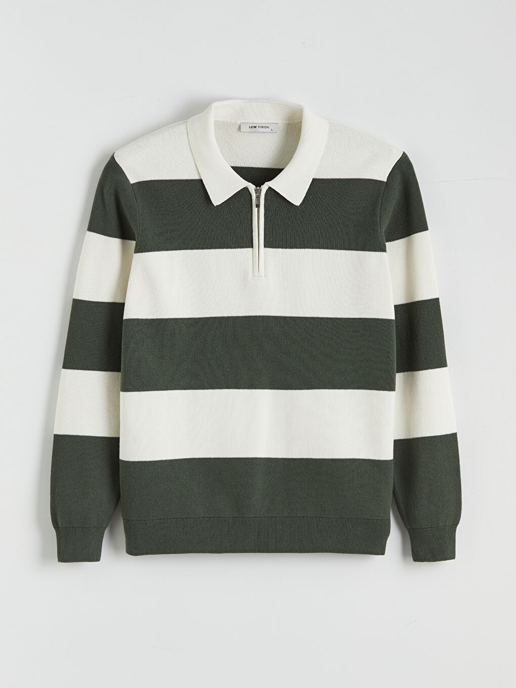 პოლო გოლფი ზოლიანი მამაკაცებისთვის ტრიკოტაჟი სვიტერი-4