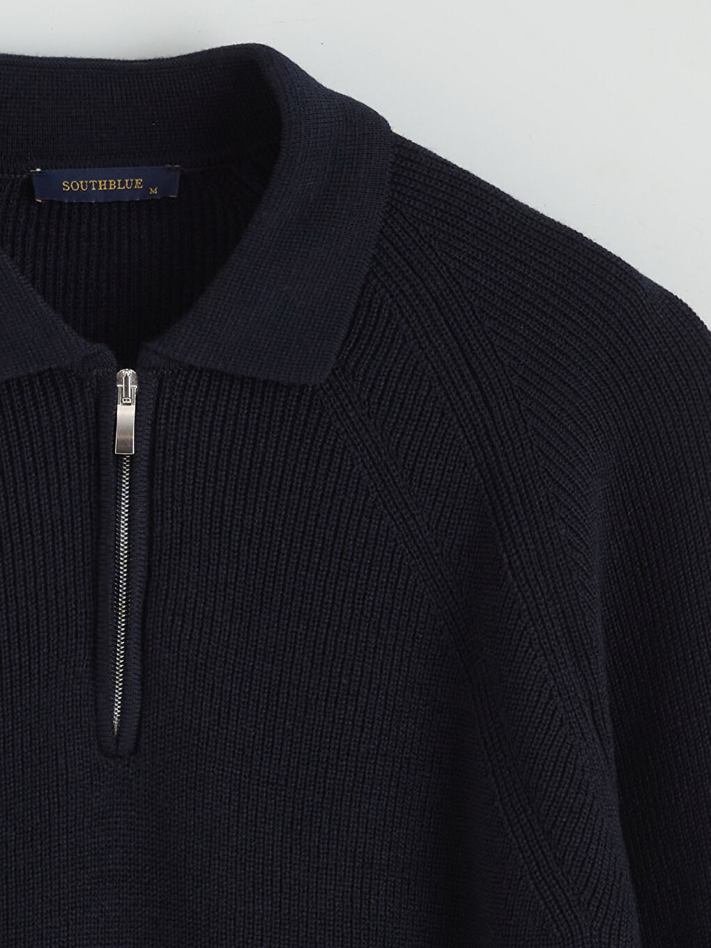 Lacivert Polo Yaka Erkek Triko Kazak-5