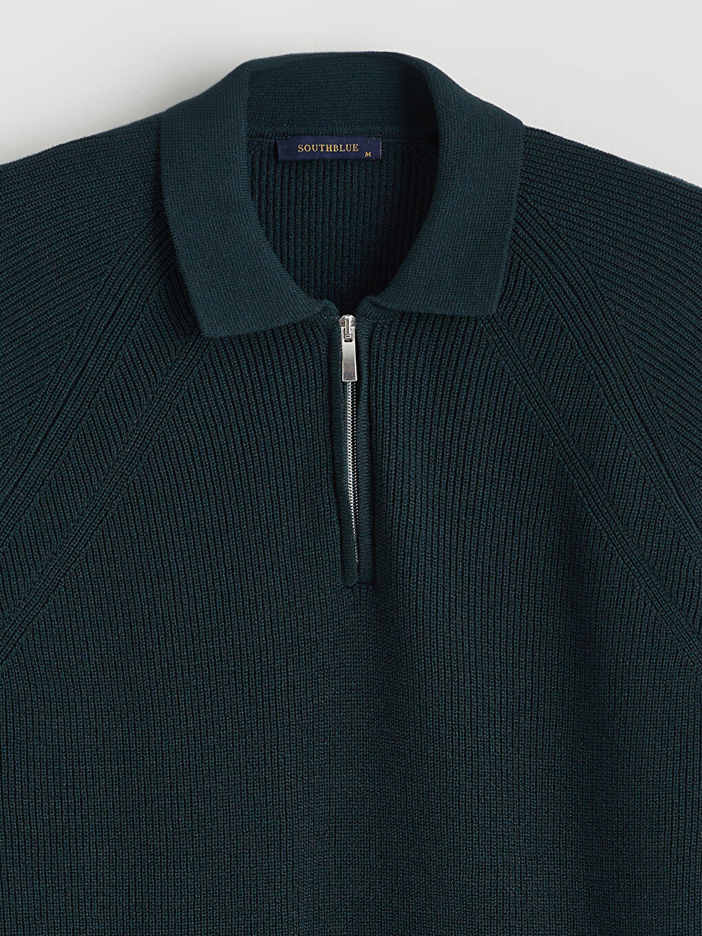 Yeşil Polo Yaka Erkek Triko Kazak-5