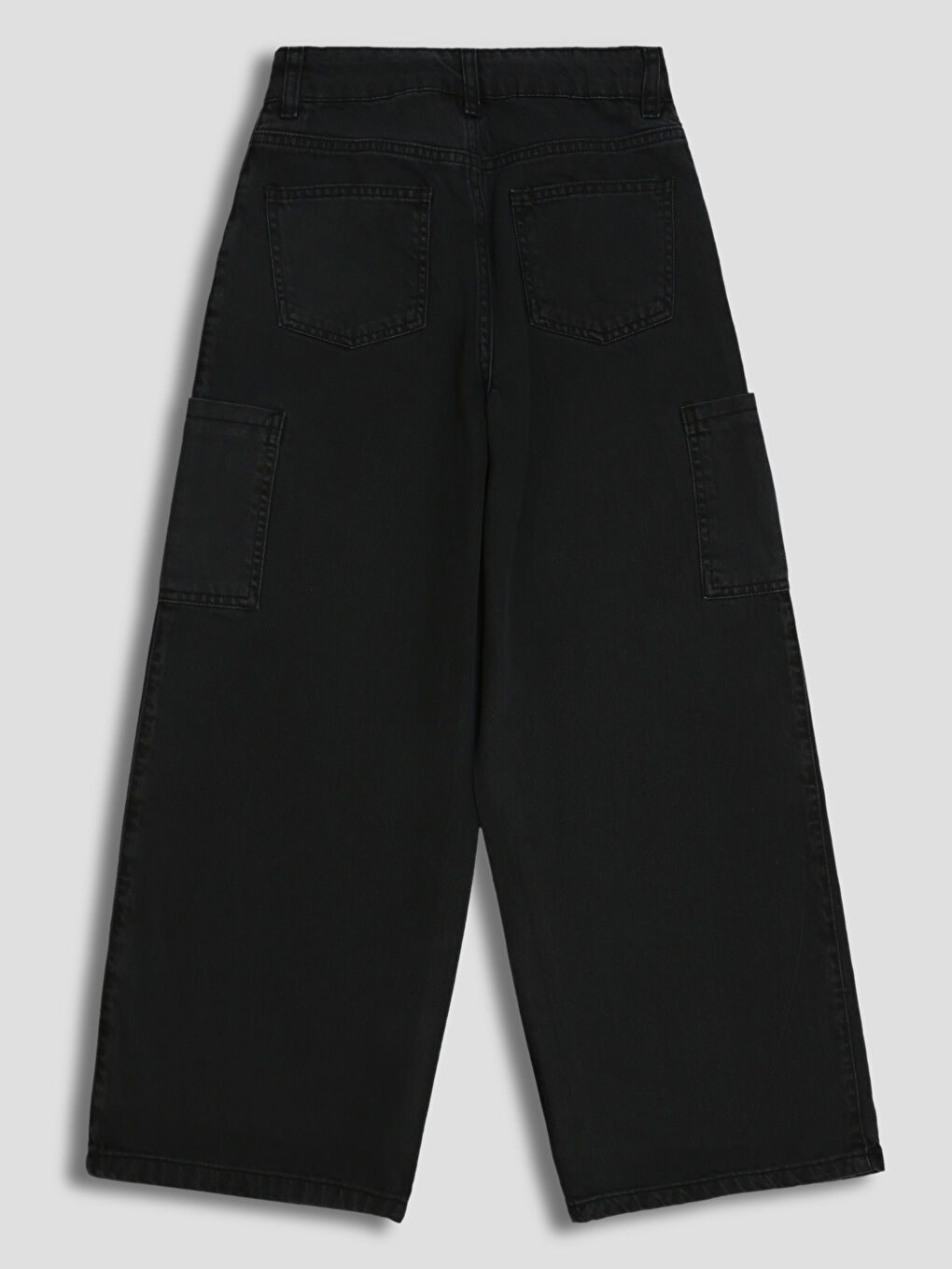 Wideleg Rhinestone Embellished Girls' Jeans-1