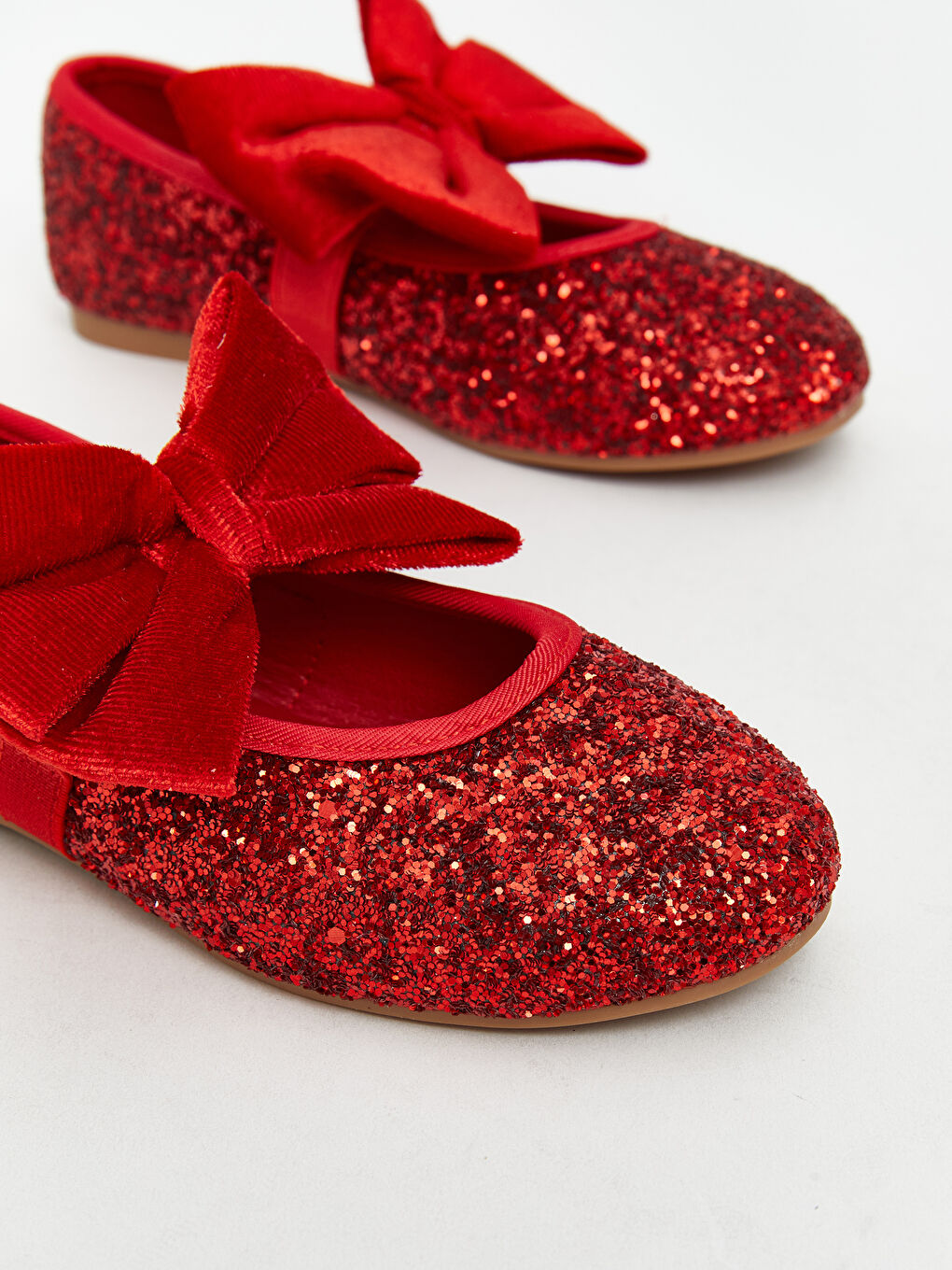 Bow Detailed Baby Girl Flats-2