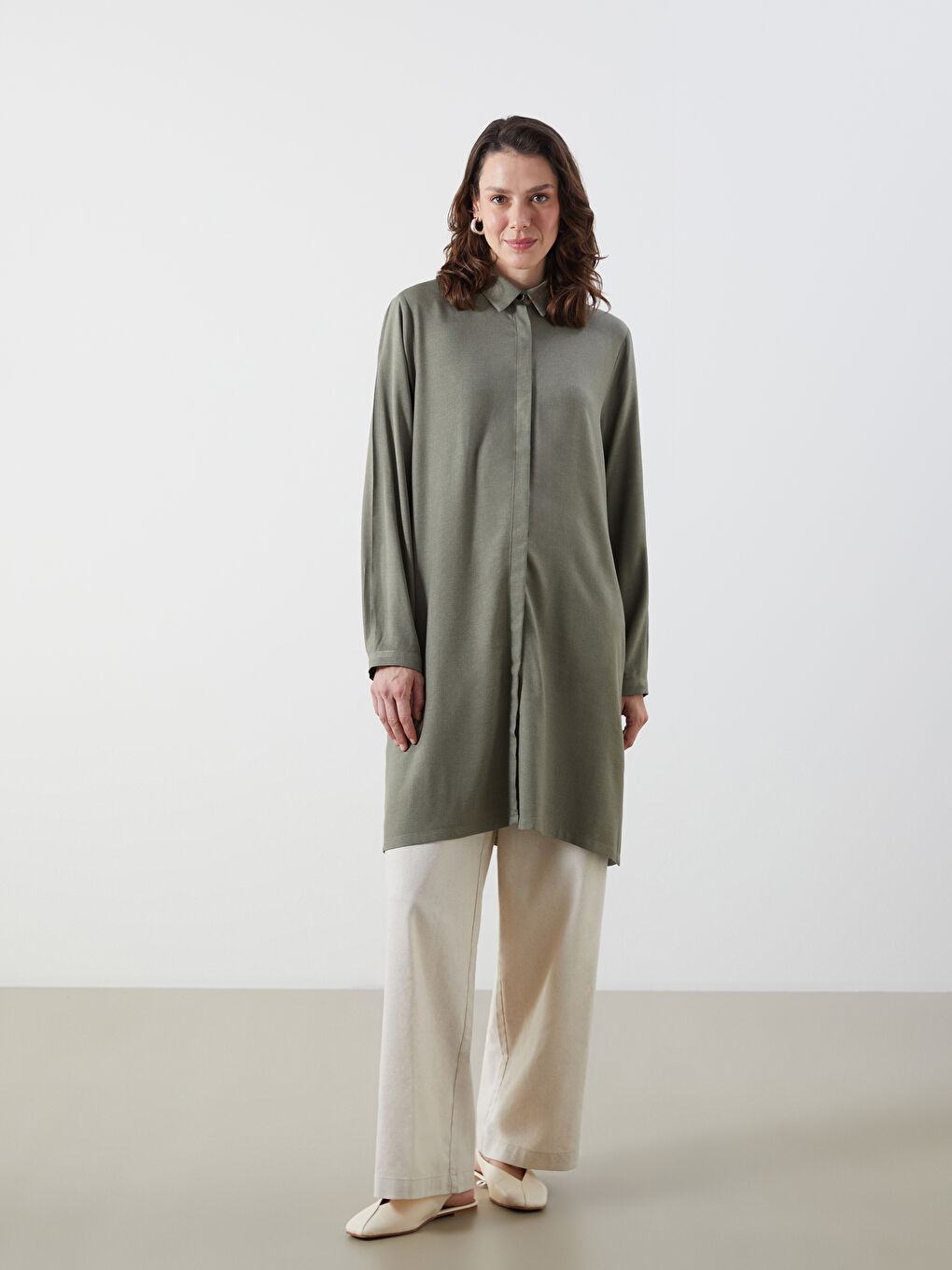 LCW Grace Regular Fit Women's Shirt Tunic -W5GC19Z8-VDG
