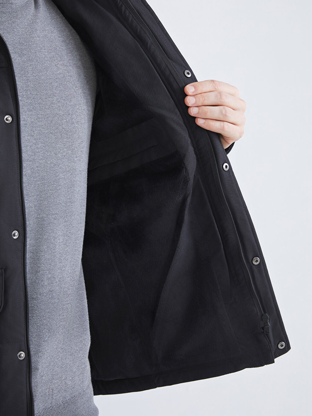 Regular Fit Long Sleeve Men's Shirt Jacket-3