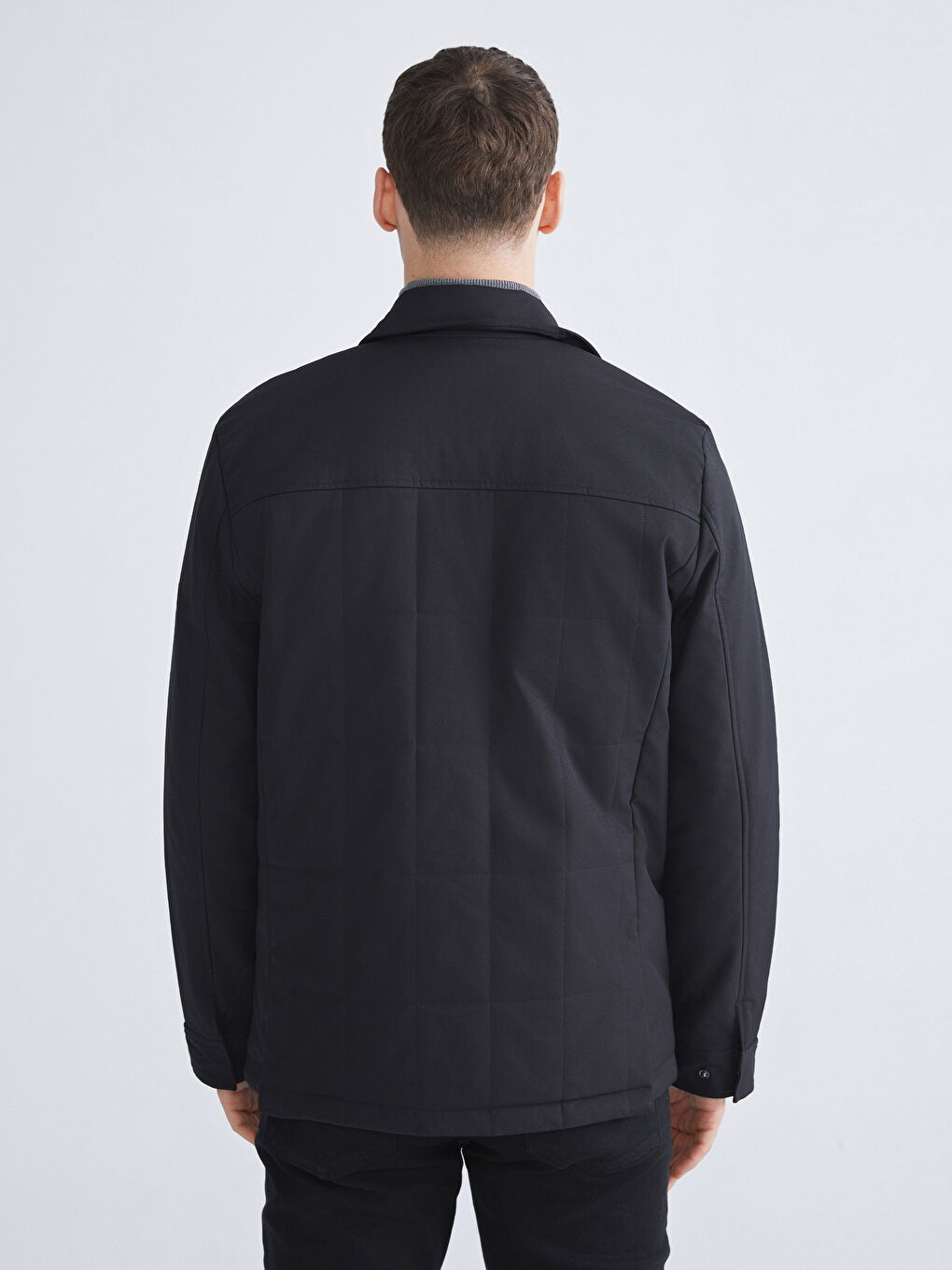 Regular Fit Long Sleeve Men's Shirt Jacket-4