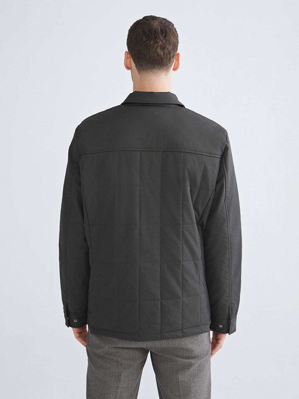 Regular Fit Long Sleeve Men's Shirt Jacket-4