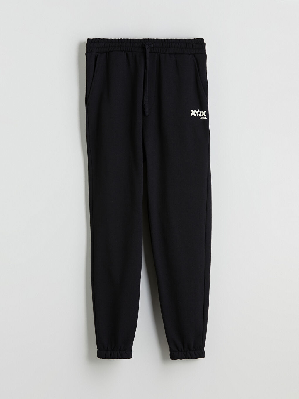 Siyah Standart Kalıp Erkek Jogger Eşofman Altı-4
