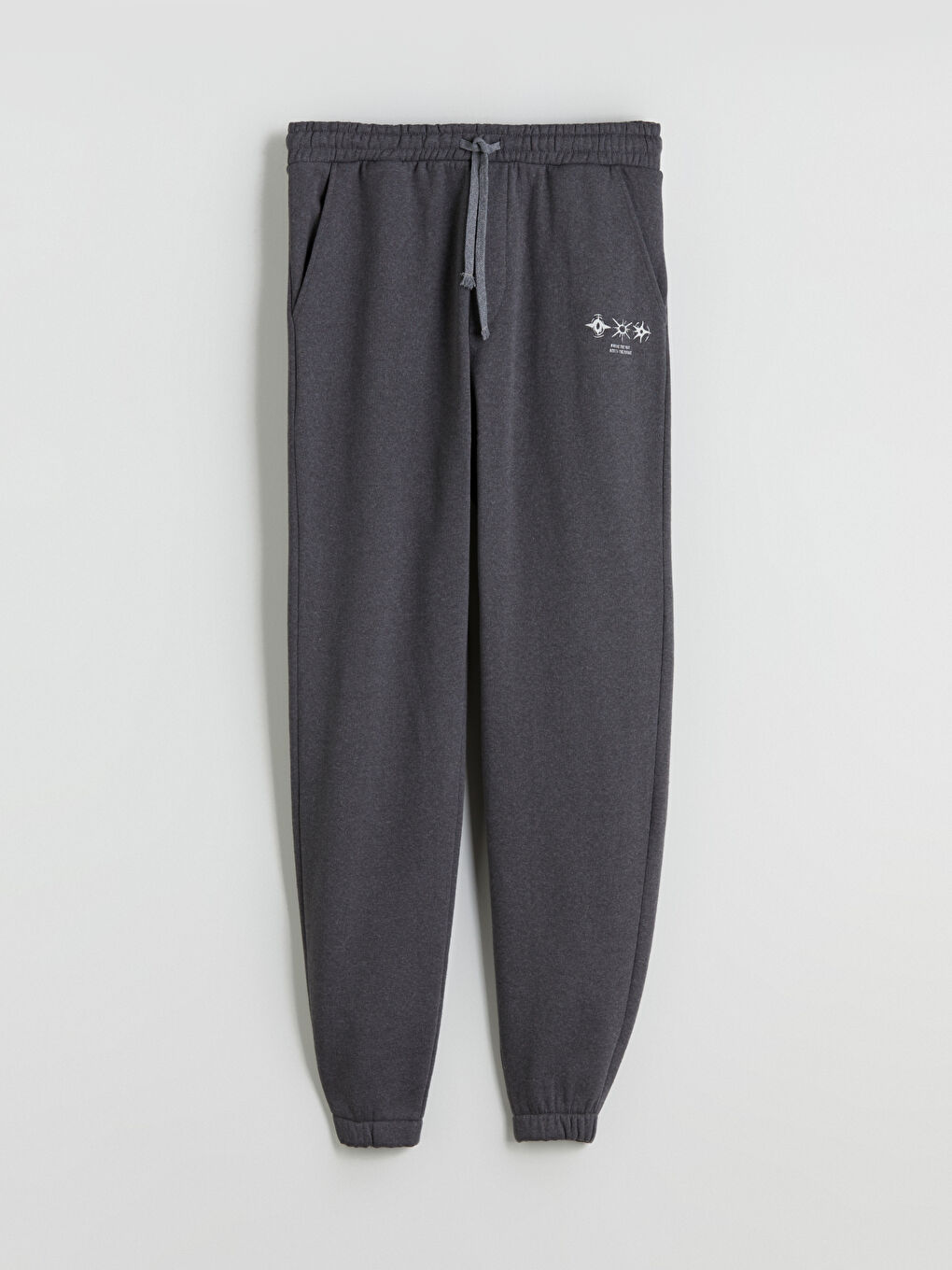 Antrasit Standart Kalıp Erkek Jogger Eşofman Altı-4