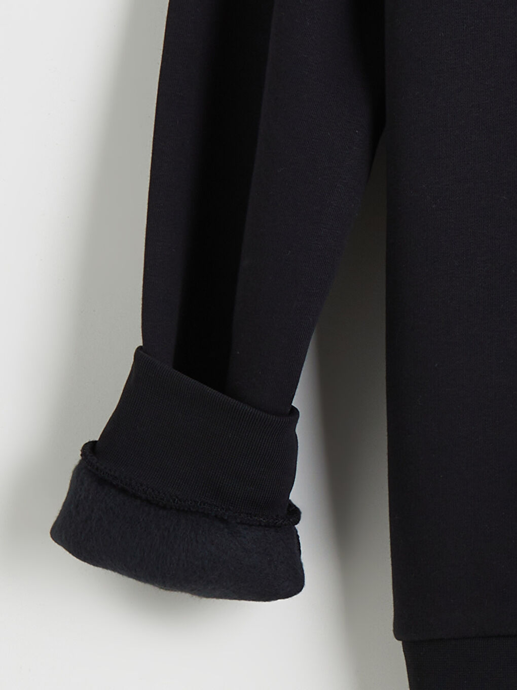 Siyah Bisiklet Yaka Baskılı Erkek Sweatshirt-6