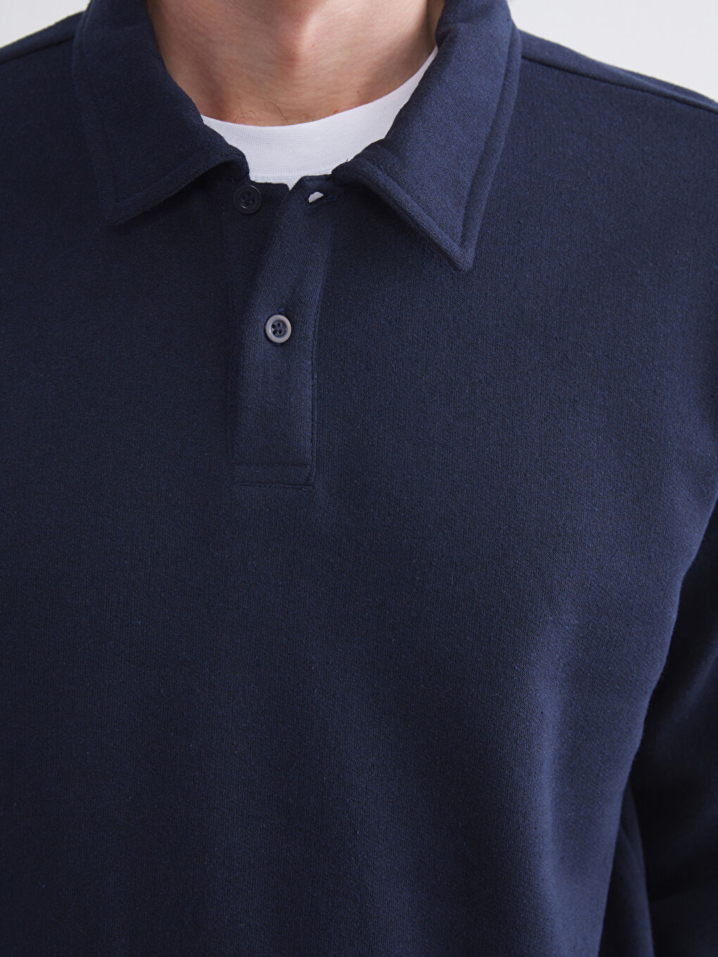 LCW ECO Polo Neck Men's Sweatshirt -W5GC36Z8-CRP