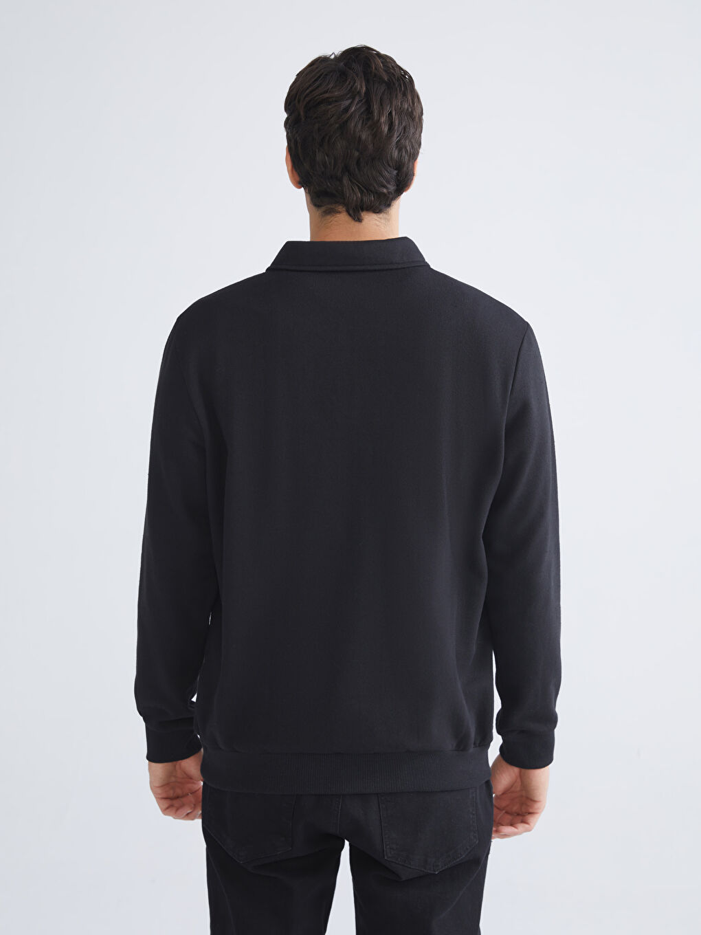 Polo Neck Men's Sweatshirt-3
