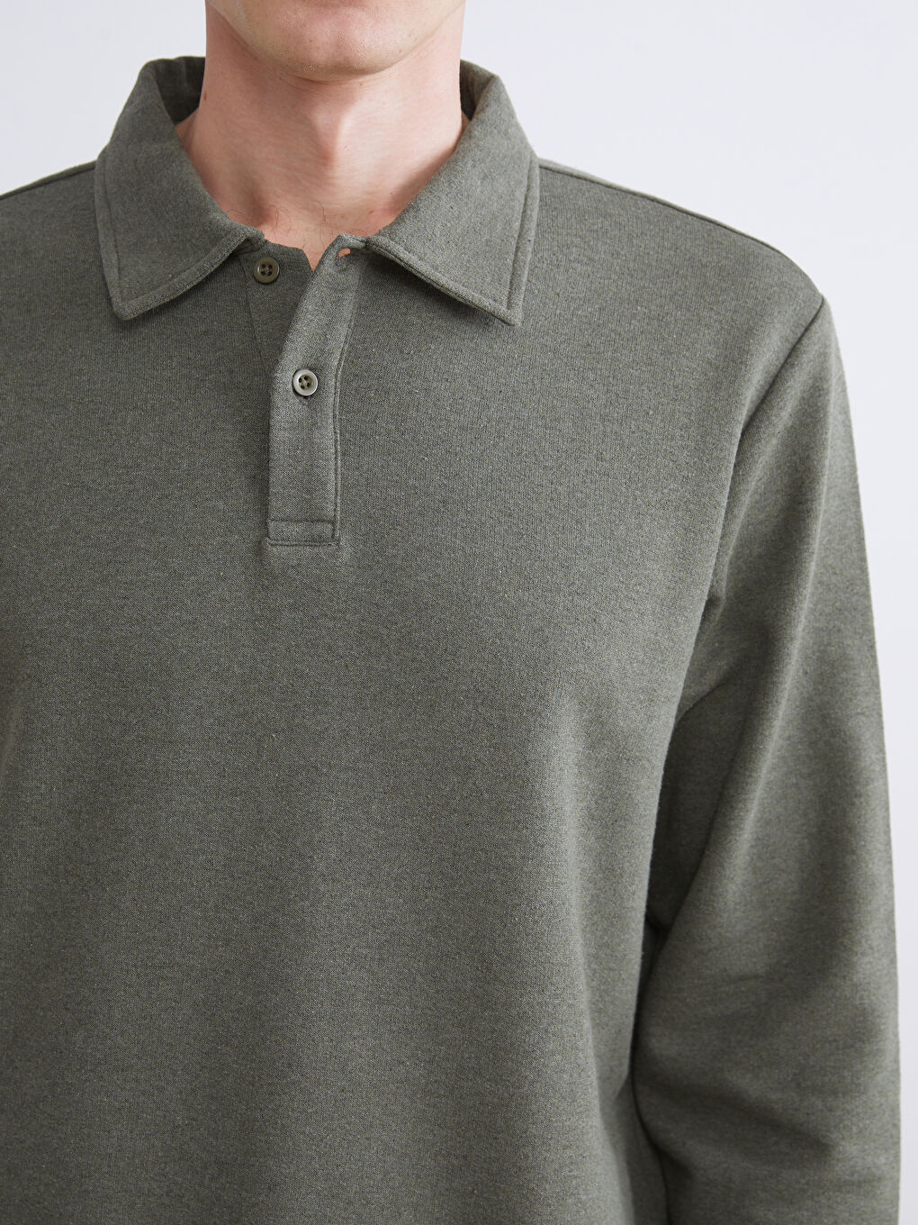 LCW ECO Polo Neck Men's Sweatshirt -W5GC36Z8-ZJZ