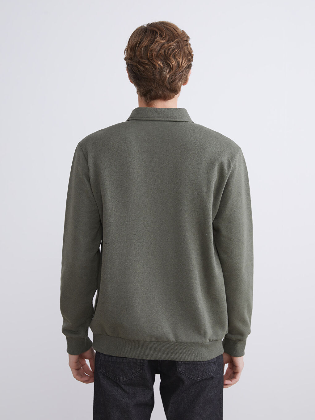 LCW ECO Polo Neck Men's Sweatshirt -W5GC36Z8-ZJZ