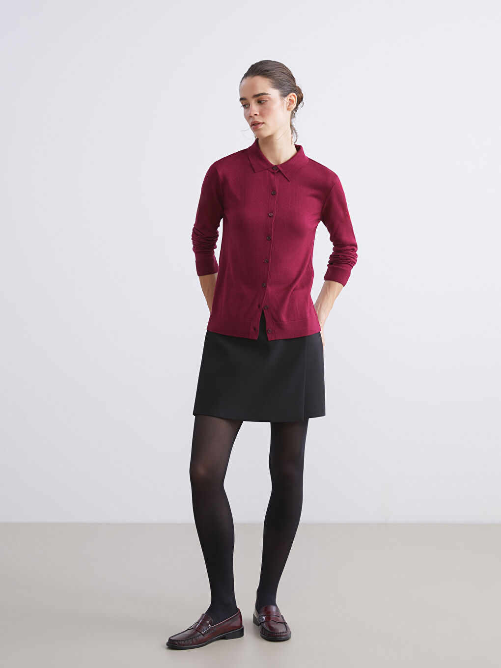 LCW Vision Woman BORDEAUX Shirt -W5GC65Z8-RXM