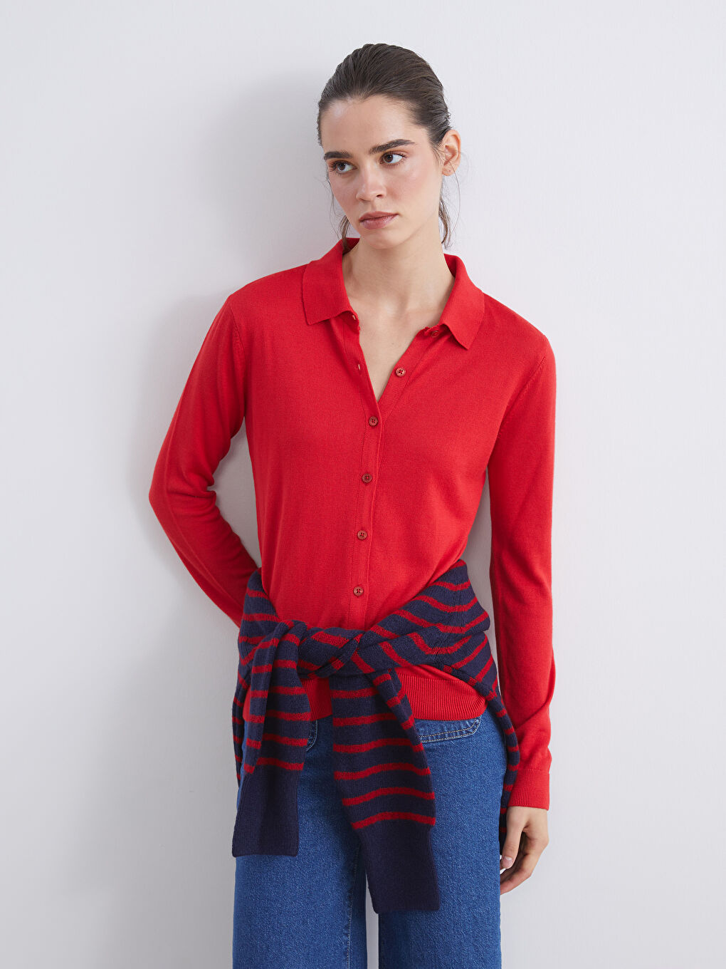 LCW Vision Woman RED Shirt -W5GC65Z8-S7R